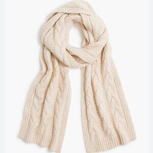 Brand New w/ Tags: JCREW Ivory Cable-Knit Scarf